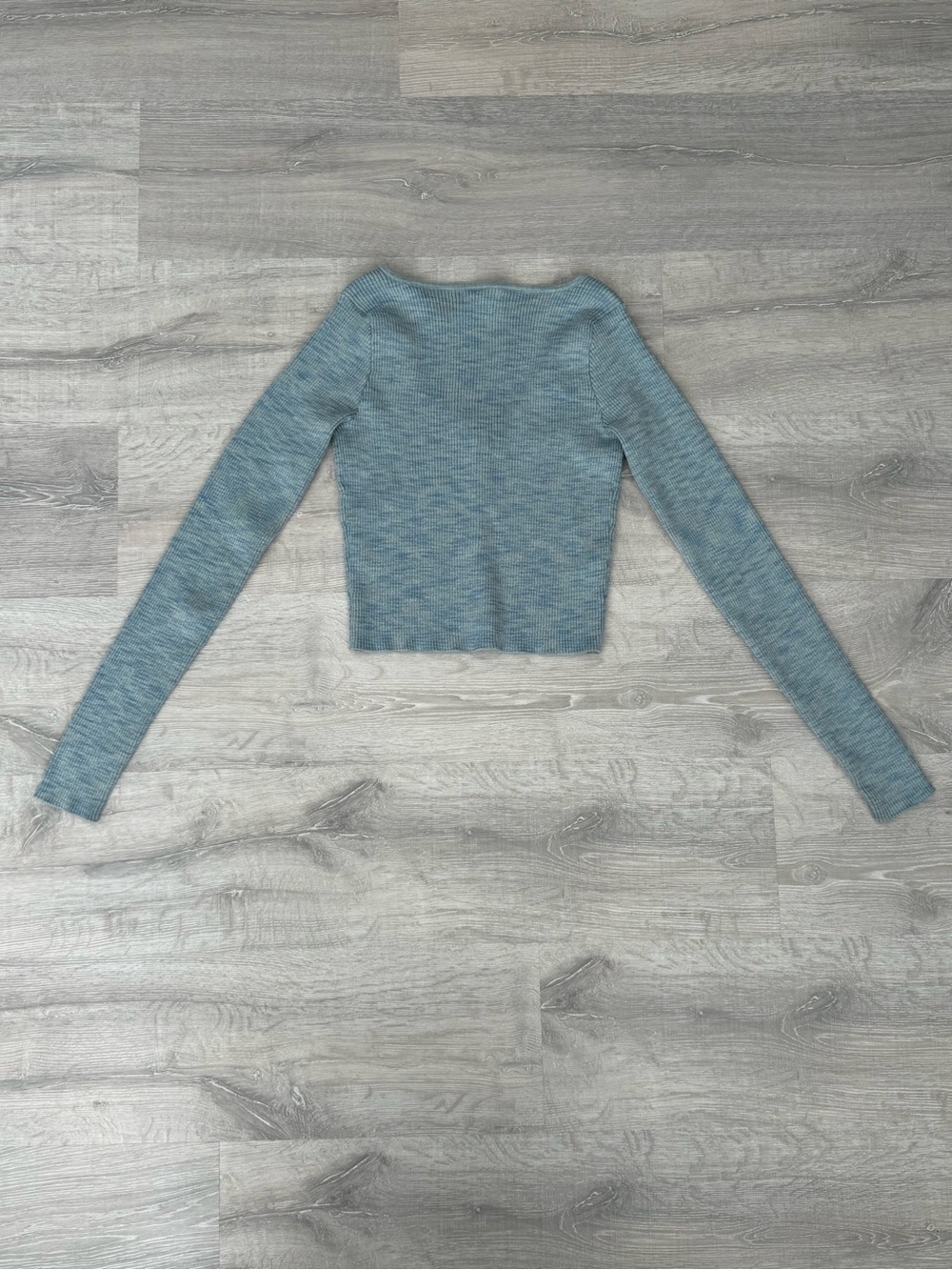 bp Light Blue Ribbed Knit Top - Picture 3 of 3